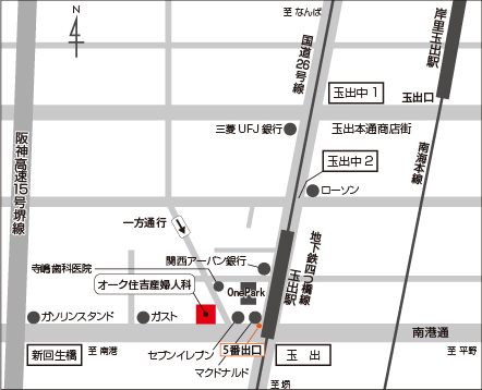 オーク住吉産婦人科マップ